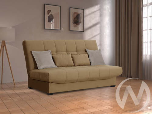 Диван прямой Аккорд (БД) GROUND 02 (какао)/GROUND 01 (бежево-кремовый)