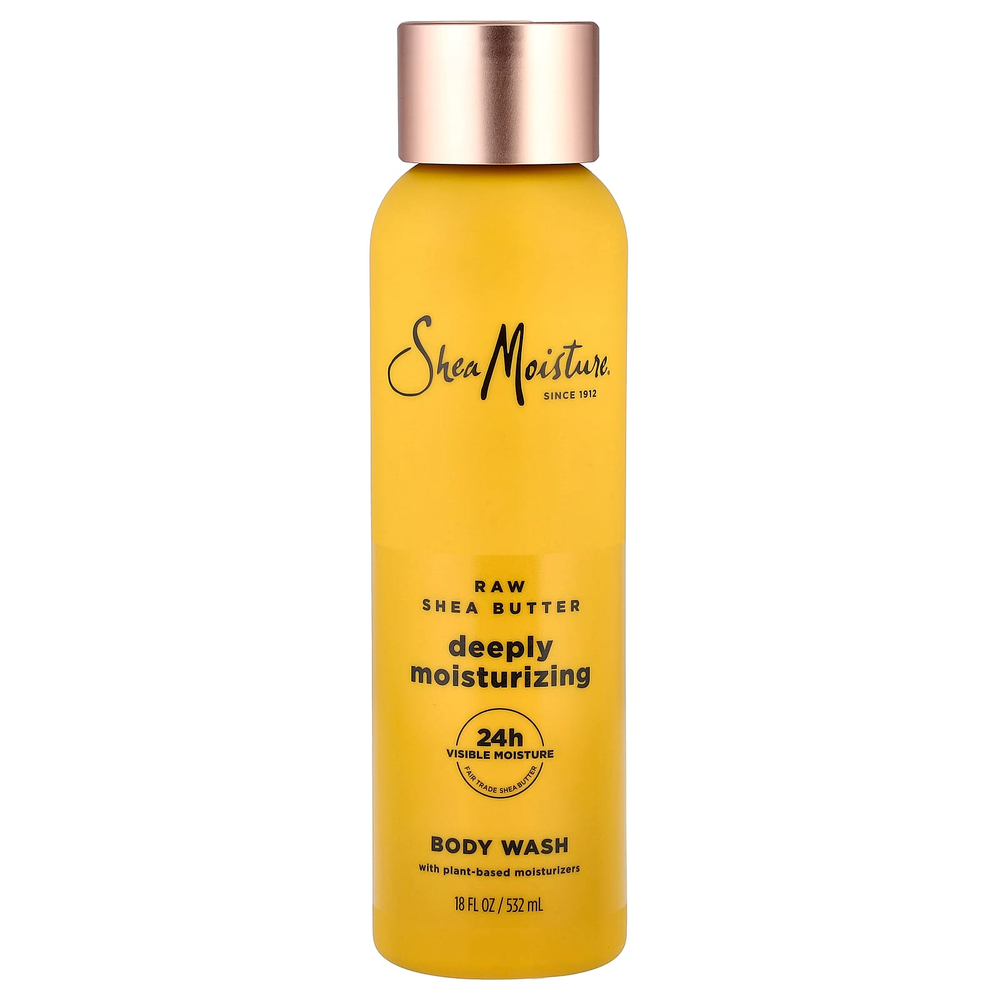 SheaMoisture, глубоко увлажняющий гель для душа, необработанное масло ши, 532 мл (18 жидк. унций)