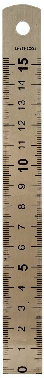 Линейка стальная (пружинистая нержавеющая) 15 см (Пчелка)