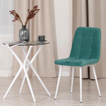 Стул CHILLY MAX / 1 шт. в упаковке Велюр/металл , 45 х 54 х 90 см , бирюзово-зелёный/белый