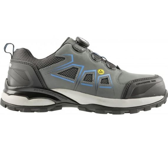 Полуботинки рабочие FULDE LACE SYSTEM S3S SR FO ESD серый/синий Högert, арт. HT5K577
