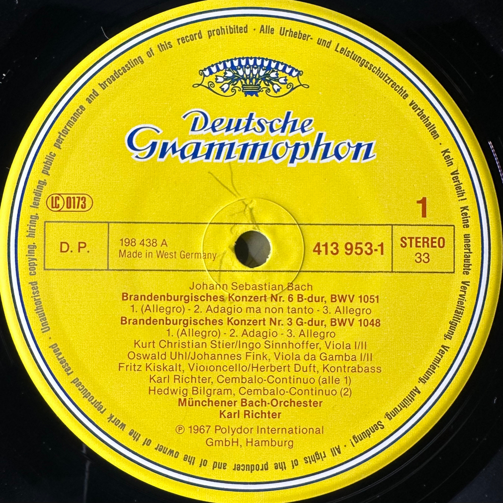 Бах - 6 Бранденбургских концертов 2LP (Германия)