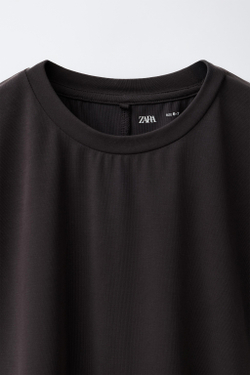 ZARA СПОРТИВНАЯ ФУТБОЛКА СВОБОДНОГО КРОЯ, АНТРАЦИТОВО-СЕРЫЙ