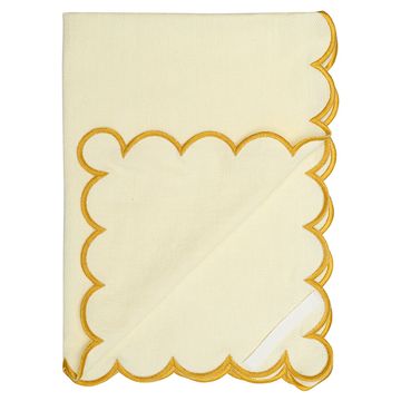 Набор кухонных полотенец с контрастным кантом горчичного цвета из коллекции trendy ruffles, 50х70 см