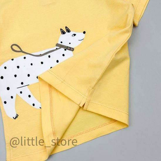 Футболка хлопковая "Горошки" абрикос