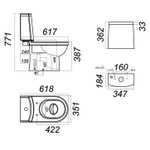 Унитаз-компакт "Next Comfort" (гориз, ниж, 2кн.Oliveira, дюро м/лифт, clip up) (Sanita Luxe)