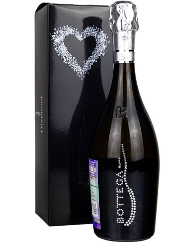 Вино Белое игристое Bottega Брют Даймонд 12%, 0,75 л в подарочной упаковке, Италия