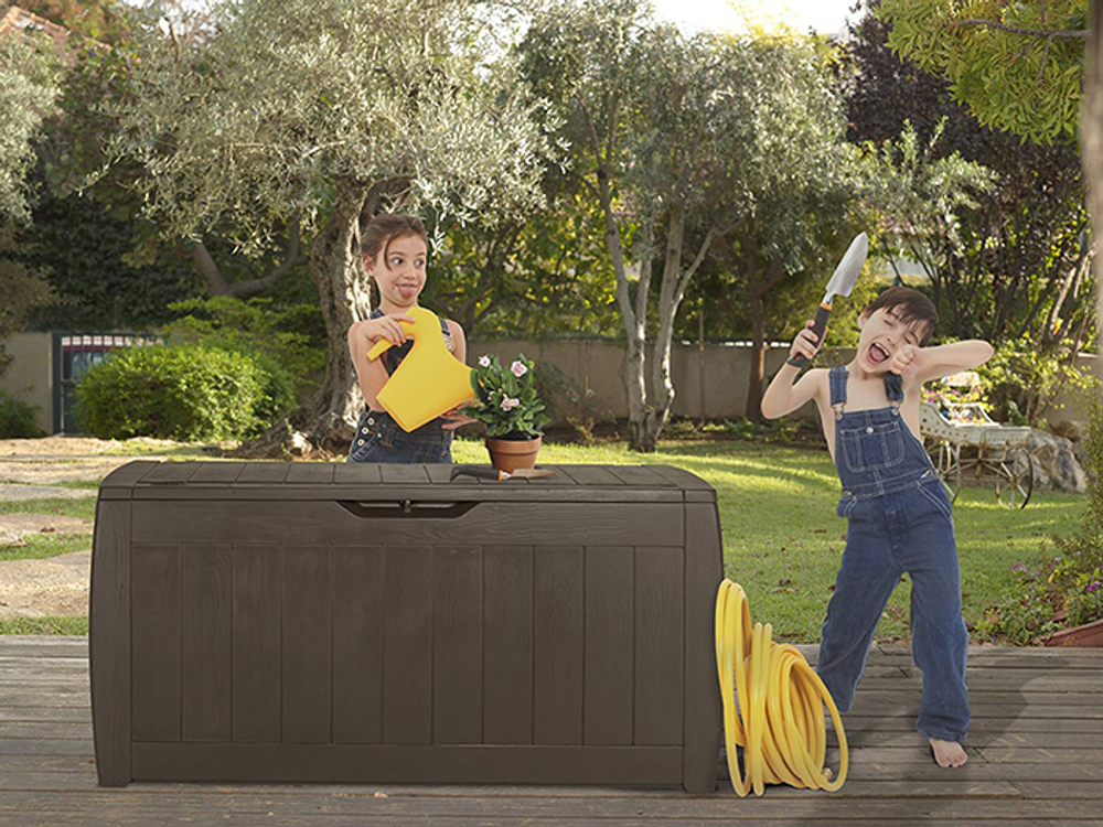 Пластиковый сундук Keter Hollywood 270 л brown