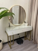 Зеркало круглое настенное в алюминиевой раме, 90 х 90 см