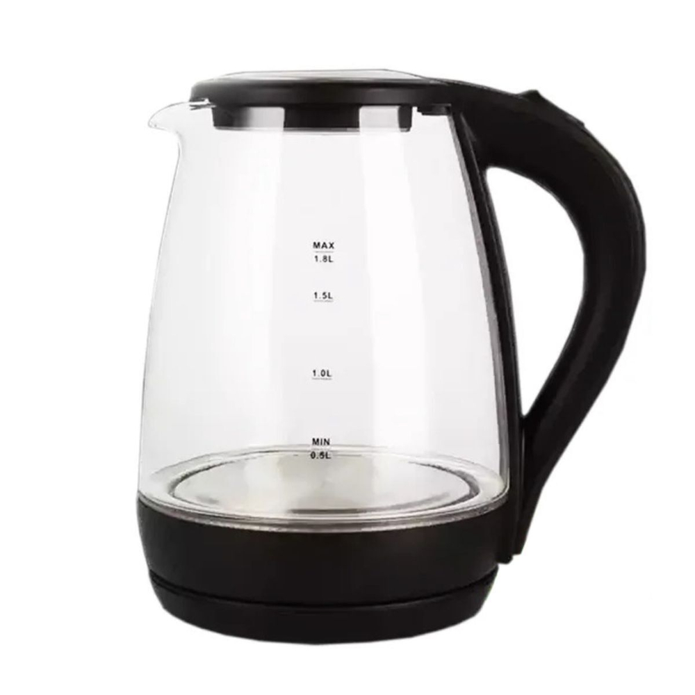 Чайник электрический Lira, LR 0105, 1.8 л, 1800 Вт, скрытый нагревательный элемент, пластик, стекло