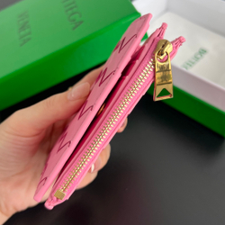 Bottega Veneta Small Intrecciato Bi-Fold Zip Wallet