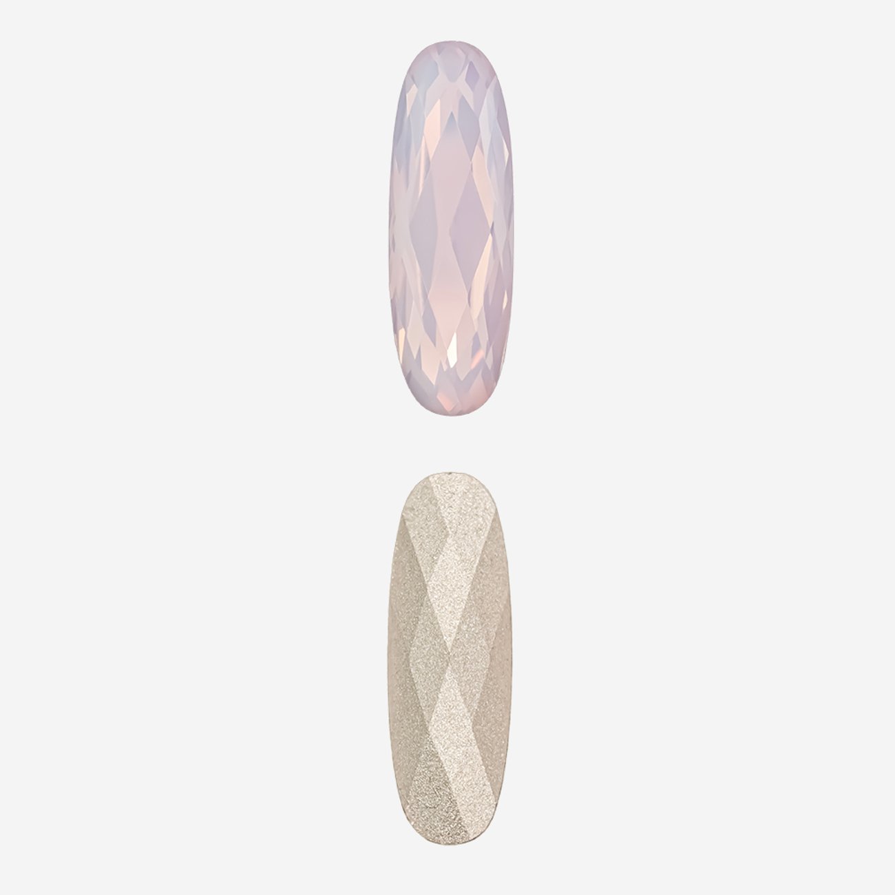 Кристалл Длинный Овал (Long Classical Oval), оттенок "Розовый Опал"/"Rose Water Opal", 21*7мм