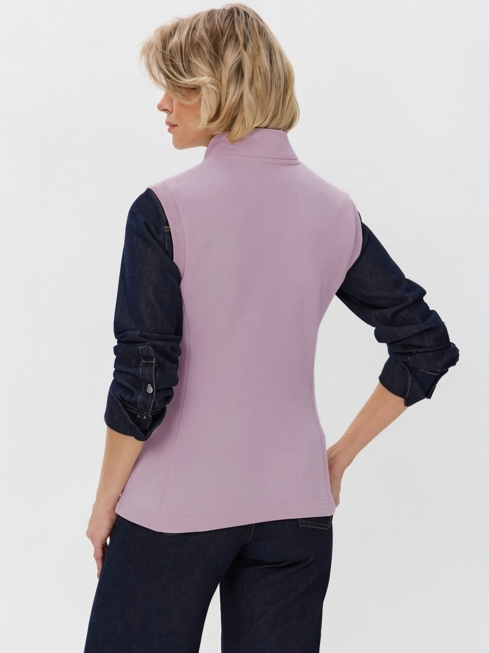 Жилет с начесом на молнии