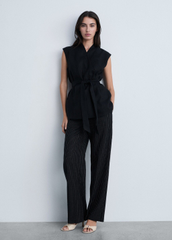 Прямые брюки в полоску