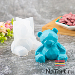 Силиконовый молд 3D «Геометрический мишка»