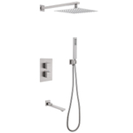 Душевая система ABBER Daheim AF8250SP скрытого монтажа с изливом, термостат, сатин