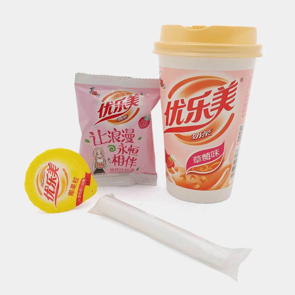 Напиток для приготовления Milk Tea. вкус клубника 80 гр., Китай