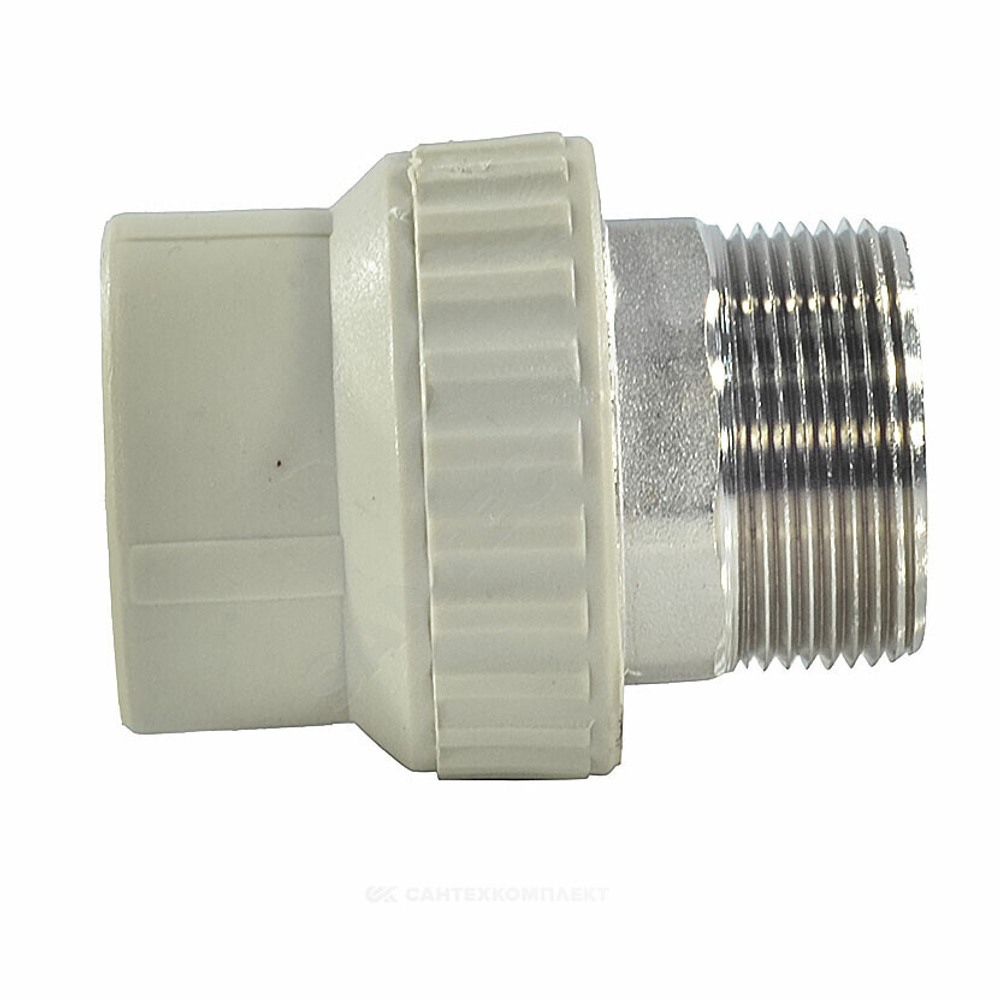 Муфта PP-R комбинированная серая Дн 40х1 1/2" НР под ключ VALFEX 10135240Г
