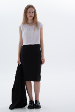 Юбка прямая 1328Ла, черный #70Ч011328Ла
