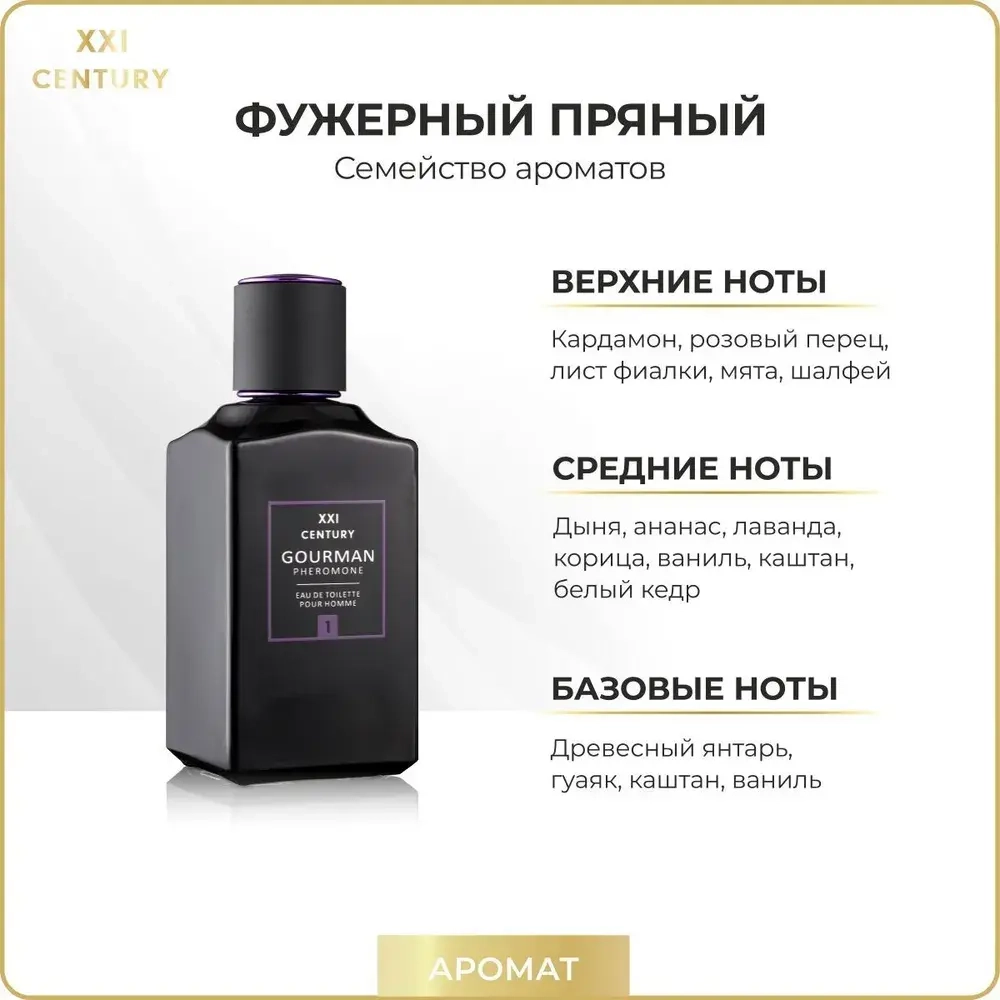 Туалетная вода для мужчин "GOURMAN №1" с феромонами 100мл Россия