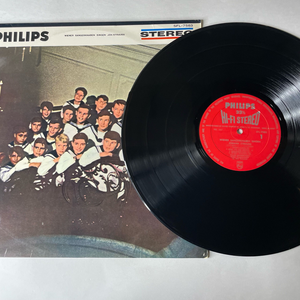 Винтажная виниловая пластинка LP Венский Мужской Хор, Иоганн Штраус (Япония 1962)