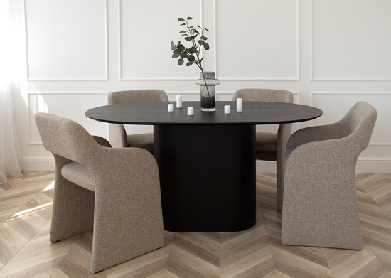 Стол обеденный Type овальный 160*95 см (черный)