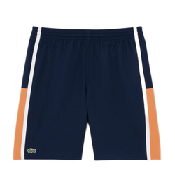 Мужские теннисные шорты Lacoste Sport Colourblock Panels Lightweight - navy blue/blossom/white