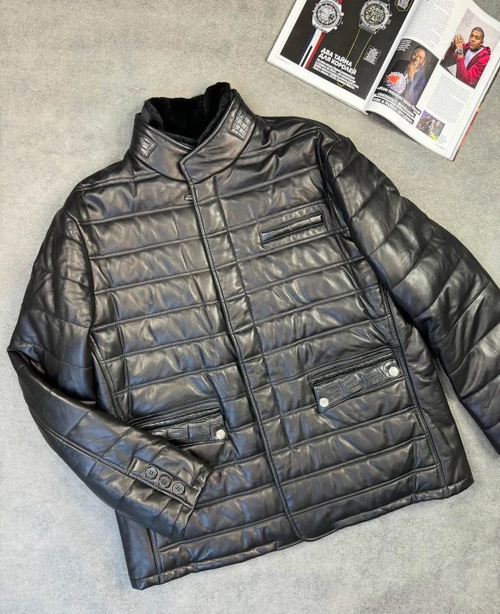 Куртка Stefano Ricci  со вставками из кожи крокодила