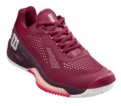 Женские Кроссовки теннисные Wilson Rush Pro 4.0 W - beet red/white/tropical peach