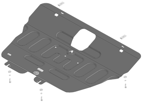 Стандартная защита Motodor картера Двигателя, КПП. 1,5 мм, Сталь. для Jetour Dashing 2023-н.в. арт.59010