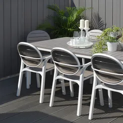 Стул пластиковый Palma, белый, тортора