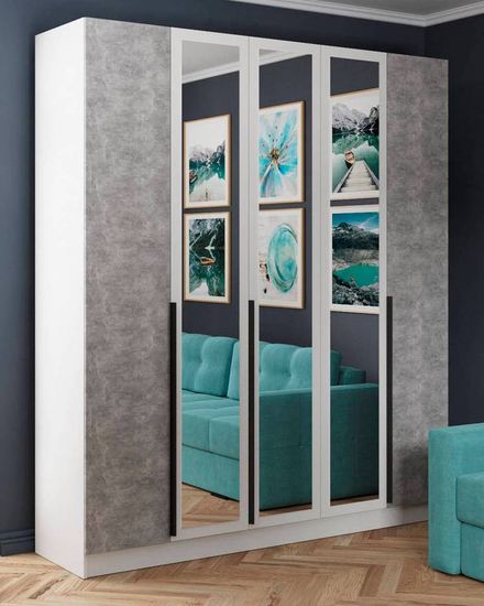 белый с тиснением поры дерева / ателье светлое