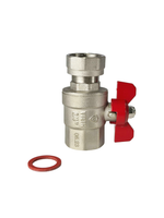 Кран шаровый 15 (1/2") ВН с американкой бабочка (VIEIR) VR104-11,204-01