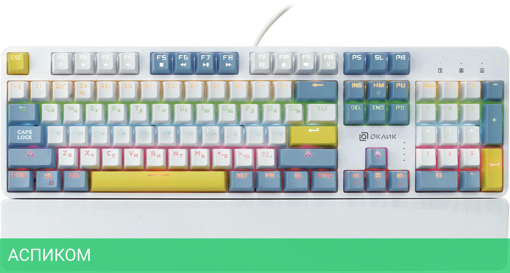 Клавиатура Oklick K951X белый (1901079)