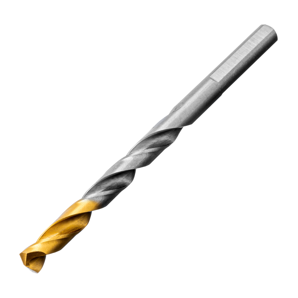 Набор сверл по металлу, 1,5-6,5мм, Р6М5-TiN, Golden Tip, 13 шт Denzel