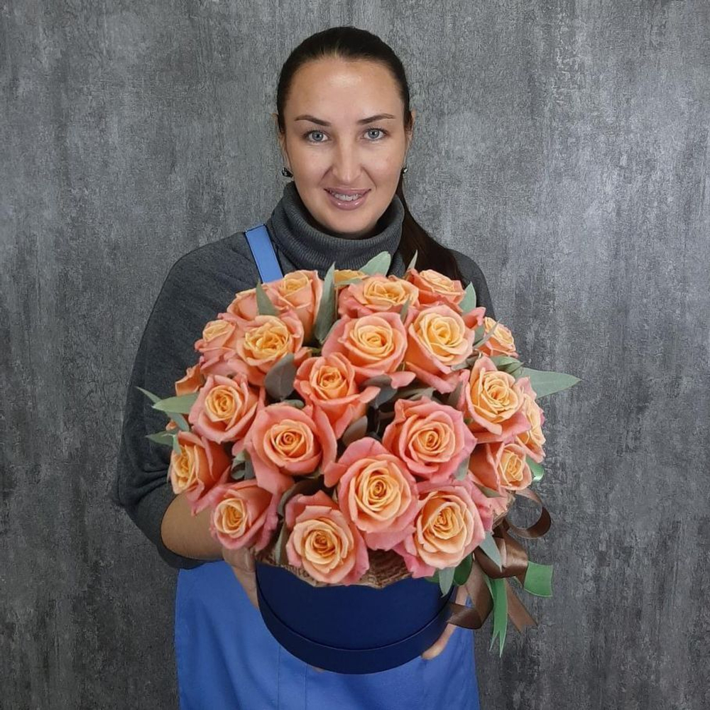 Букет из роз «Лососевые реки»