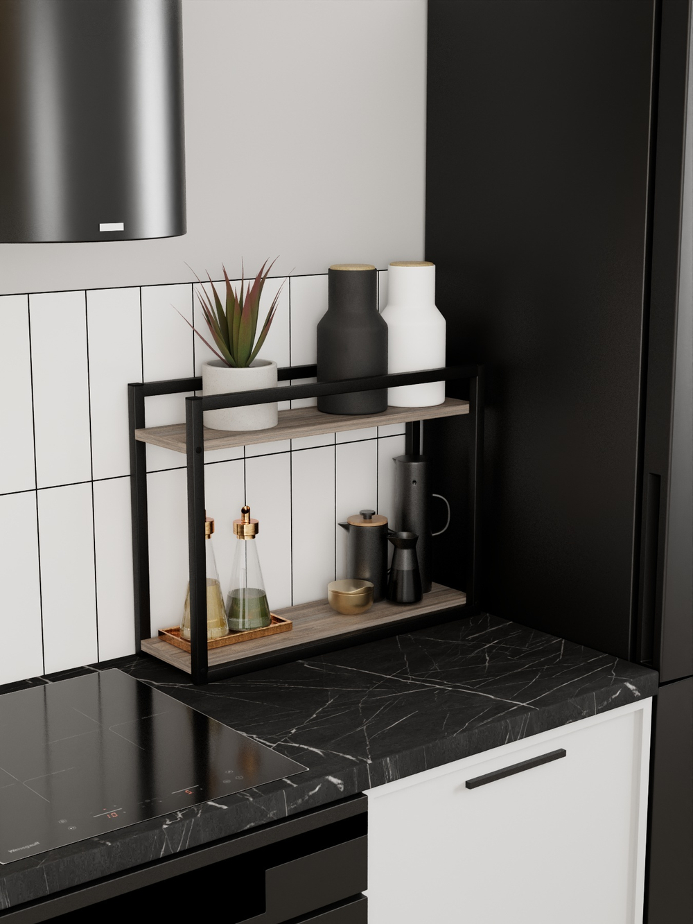 Придиванный столик приставной 2 полки SILEO