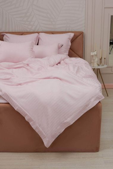 Моне (пудра) страйп сатин Евро 4н