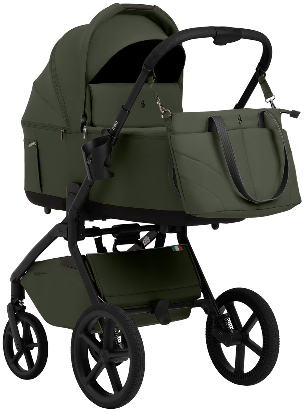 Коляска 3 в 1 Sweet Baby SBL Orso New + автокресло Premier Black New Dark Green