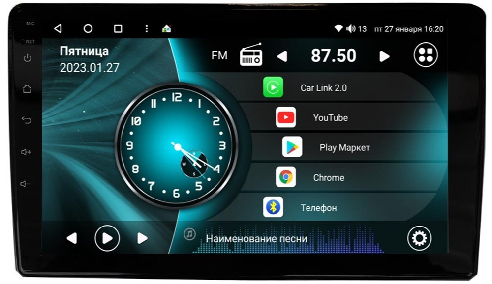 Магнитола для Mitsubishi L200 2015+ (рамка-накладка) - Vaycar VA47-7198 на Android 13, 8-ядер, 2Гб-32Гб, 4G SIM-слот