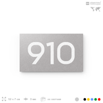 Номер на дверь 910, табличка на дверь для офиса, квартиры, кабинета, аудитории, склада, серая 120х70 мм, Айдентика Технолоджи