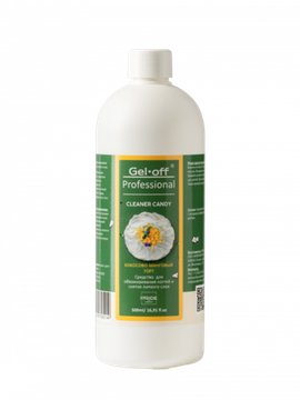 Средство для обезжиривания ногтей и снятия липкого слоя GEL-OFF Professional Cleaner Candi Кокосово-манговый торт, 500 мл.