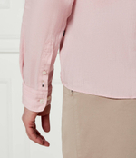 Льняная рубашка H-LIAM-BD-E-C1-243 BOSS BLACK - пудро-розовый(50522592)