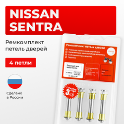 Ремкомплект (втулки) петель дверей Nissan Sentra B17 (4 петли, RPD1-4) 2012-2017