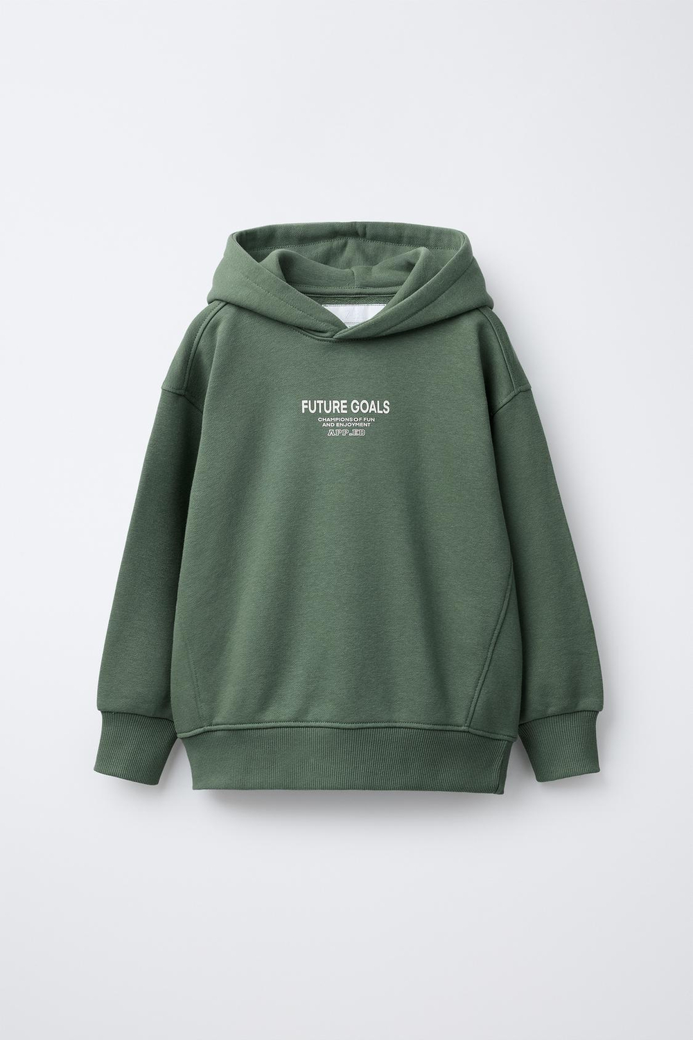 ZARA КОМПЛЕКТ ИЗ ТОЛСТОВКИ С КАПЮШОНОМ И БРЮК-ДЖОГГЕРОВ, ЗЕЛЕНЫЙ