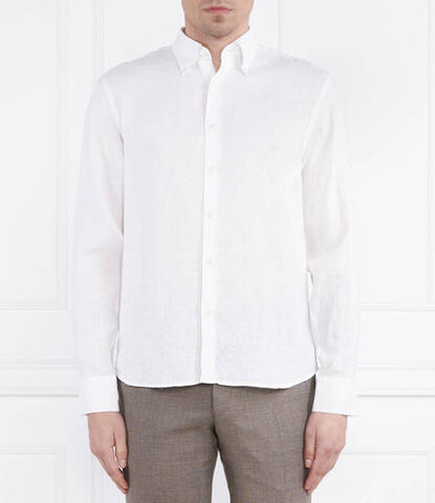 Льняная рубашка Oscar Jacobson - белый(12407345)