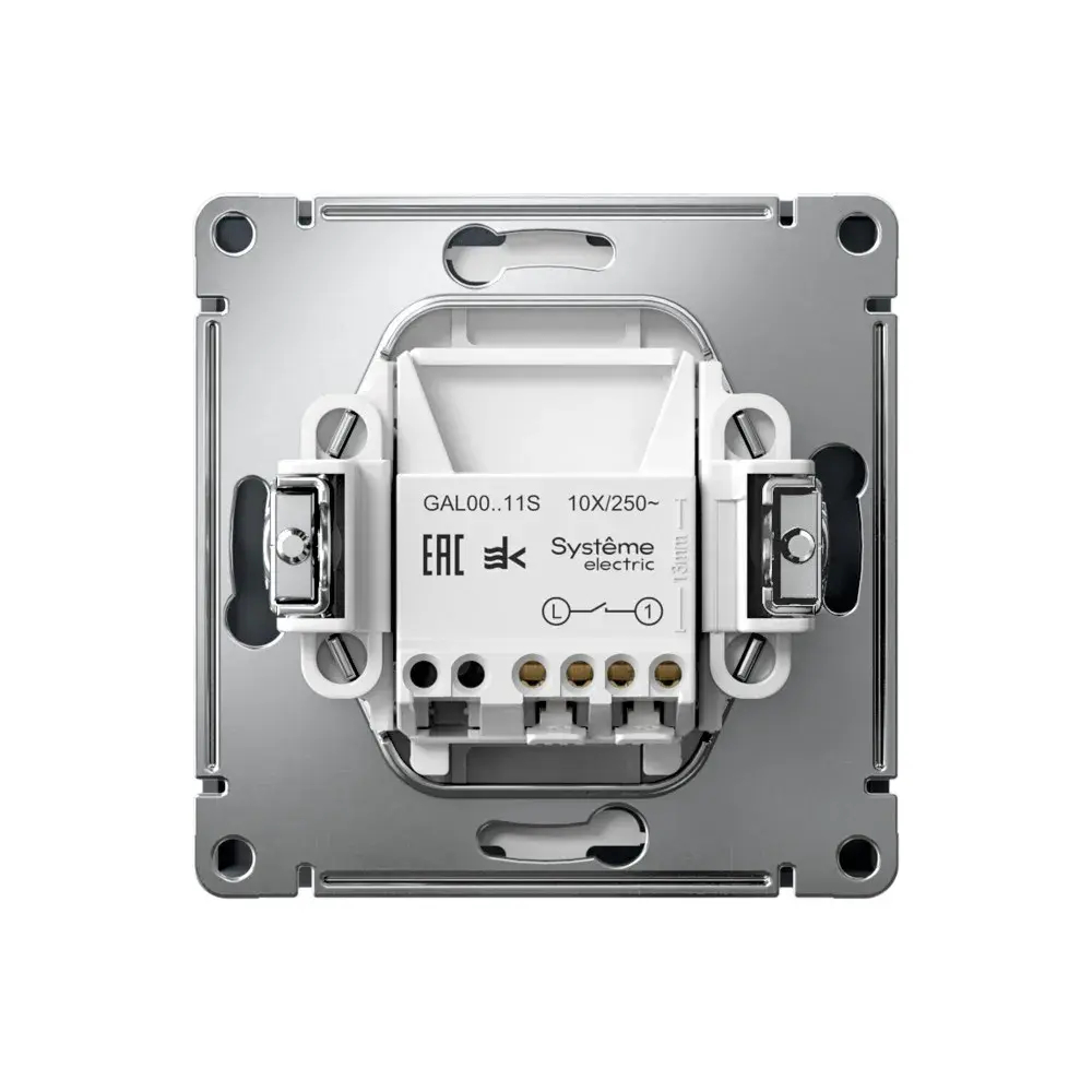 ARTGALLERY 1-клавишный ВЫКЛЮЧАТЕЛЬ, 10АХ, механизм, быстрозажим. клем., ГРИФЕЛЬ