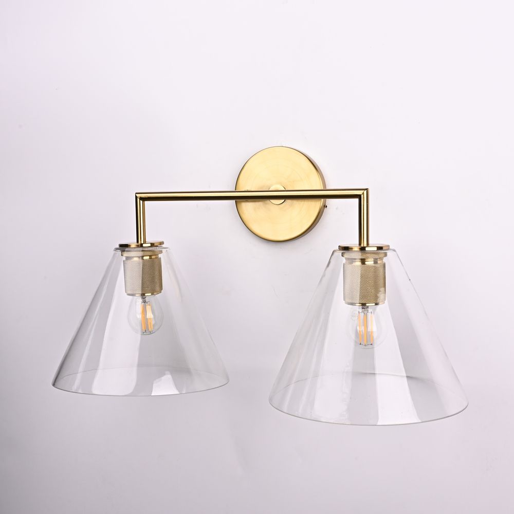 Бра Rh Utilitaire Funnel Shade Double Sconce Brass By Imperiumloft