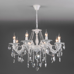 Подвесная люстра 10108/8 белый/прозрачный хрусталь Strotskis