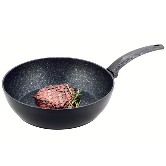 Сотейник 28 см. из кованного алюминия Kamille KM-4136 с мраморным покрытием